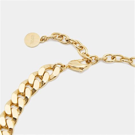 Dior Danseuse Etoile Gold Tone Choker Necklace 